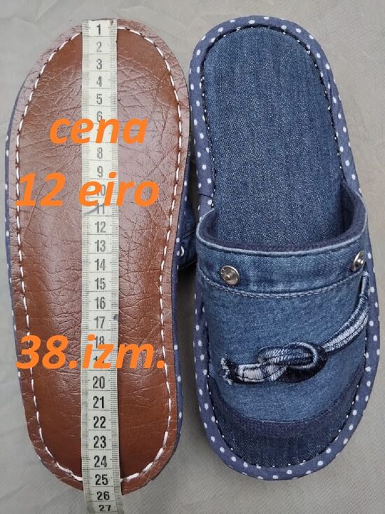 Džinsa čības- vaļējās  38. izm. 