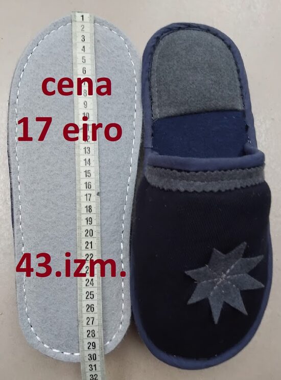 Dabīgo materiālu čības. 43.izm.