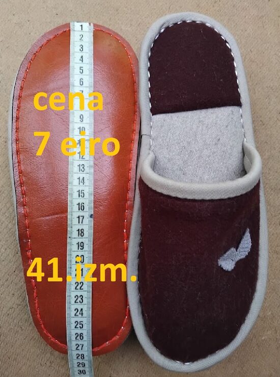 Dabīgo materiālu čības. 41.izm.